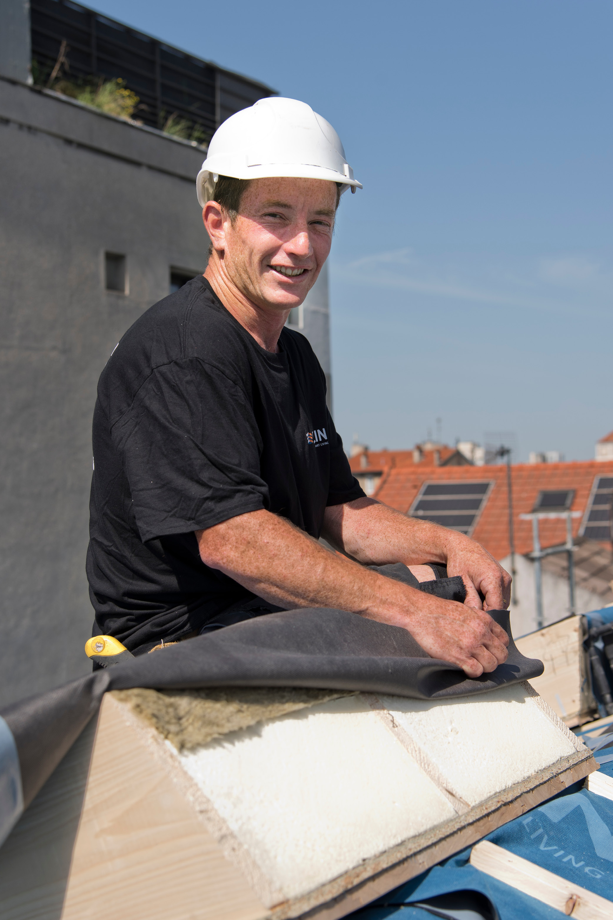 Usystem Roof OS Comfort le panneau de toiture en caisson chevronné Unilin Insulation pour l'isolation des toitures en pente